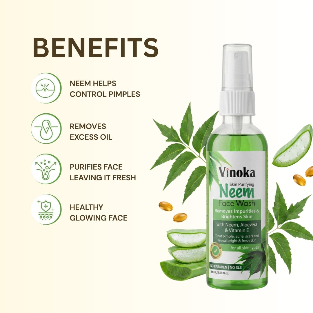 VINOKA Skin Purifying Neem Face Wash – 100ml