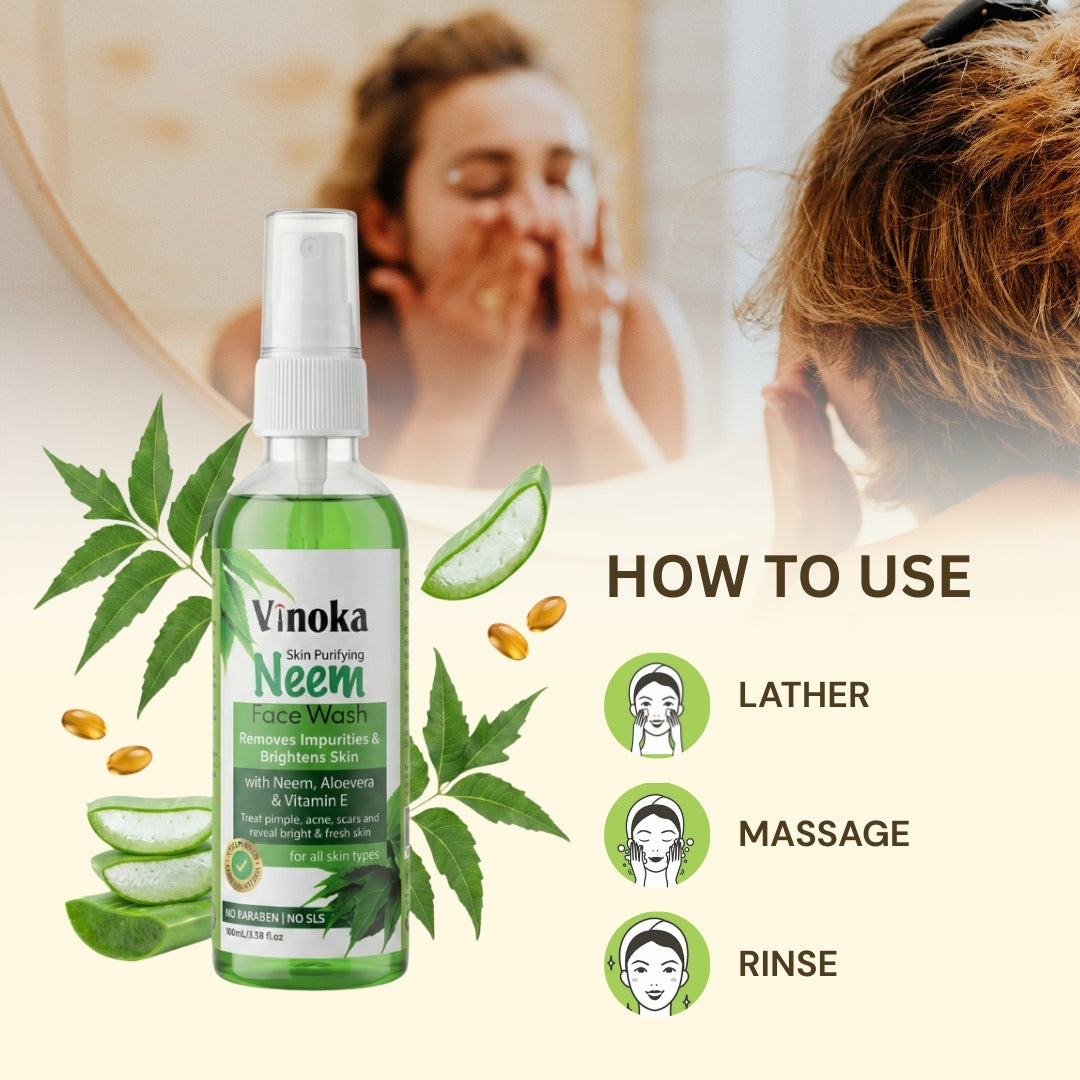 VINOKA Skin Purifying Neem Face Wash – 100ml