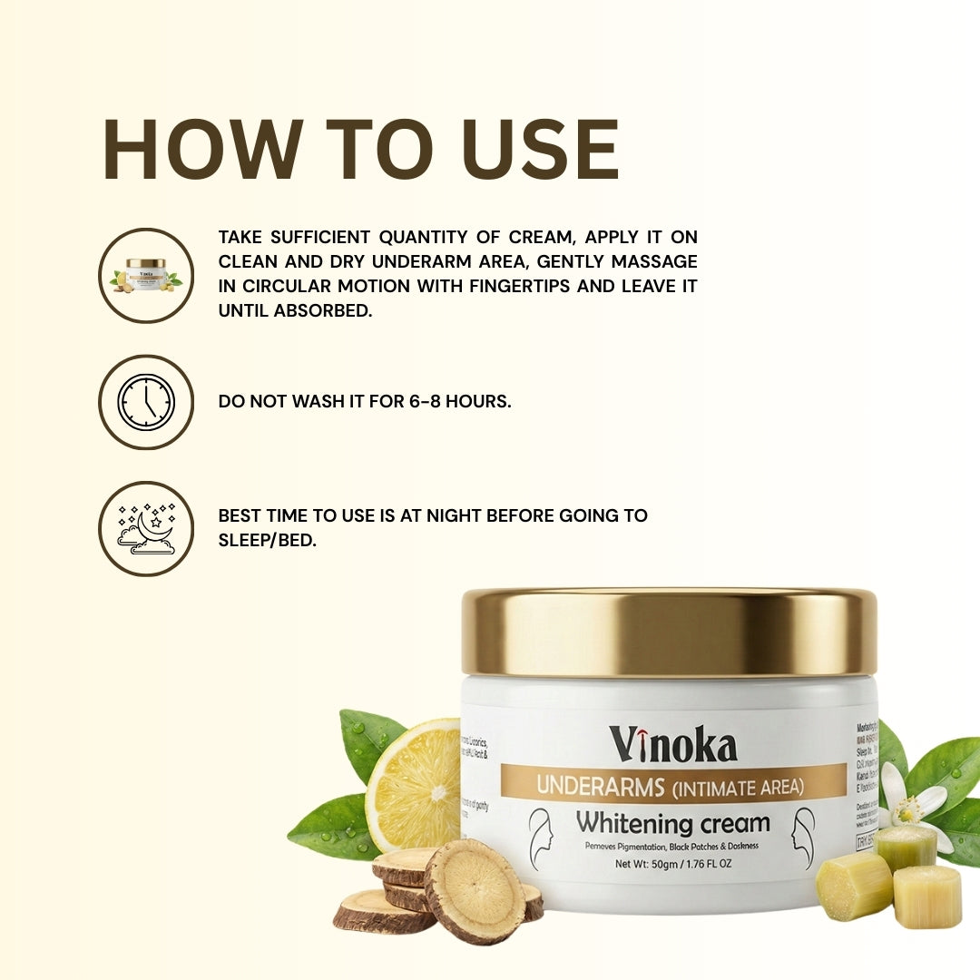 VINOKA Underarms Whitening Cream for Intimate Areas - 50g