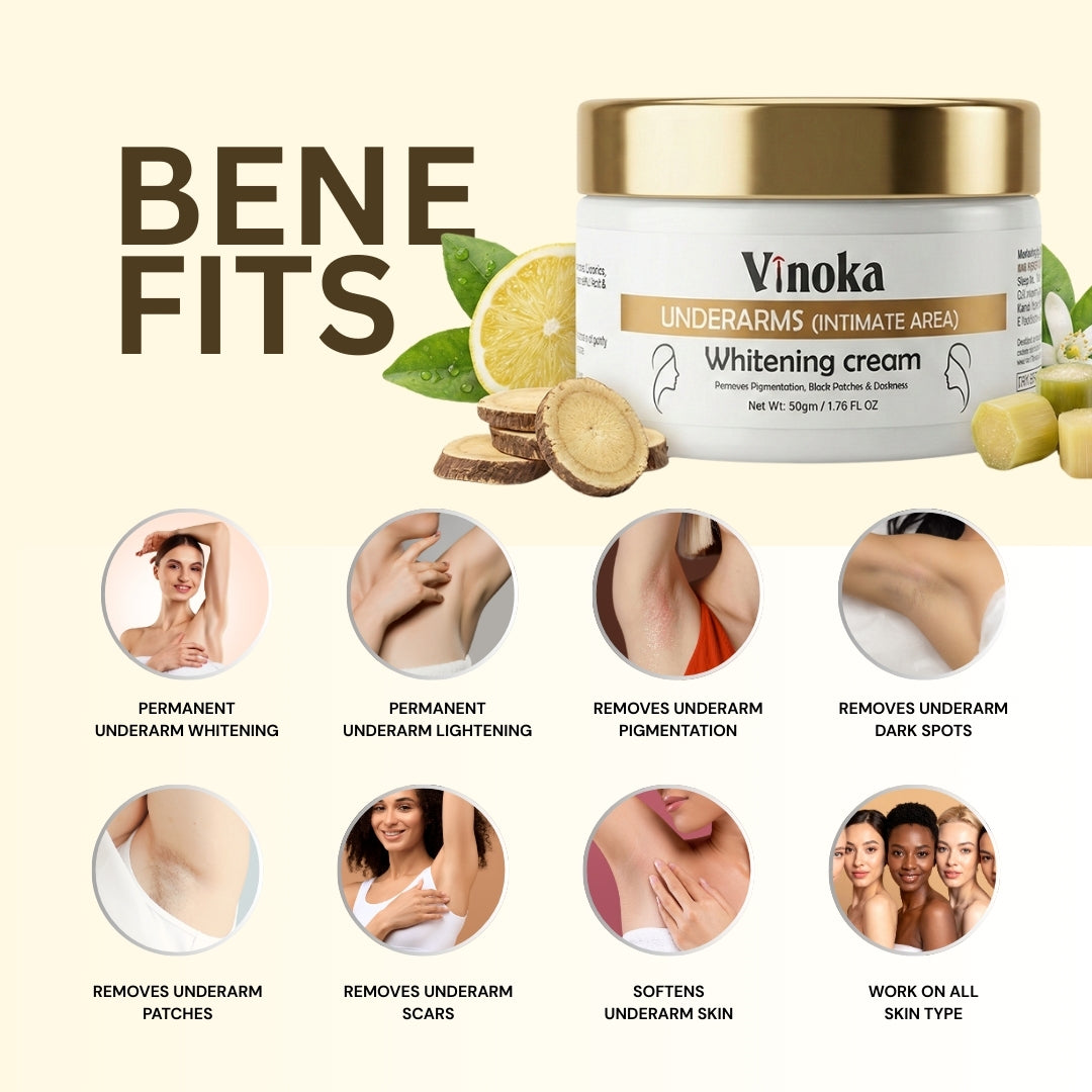 VINOKA Underarms Whitening Cream for Intimate Areas - 50g