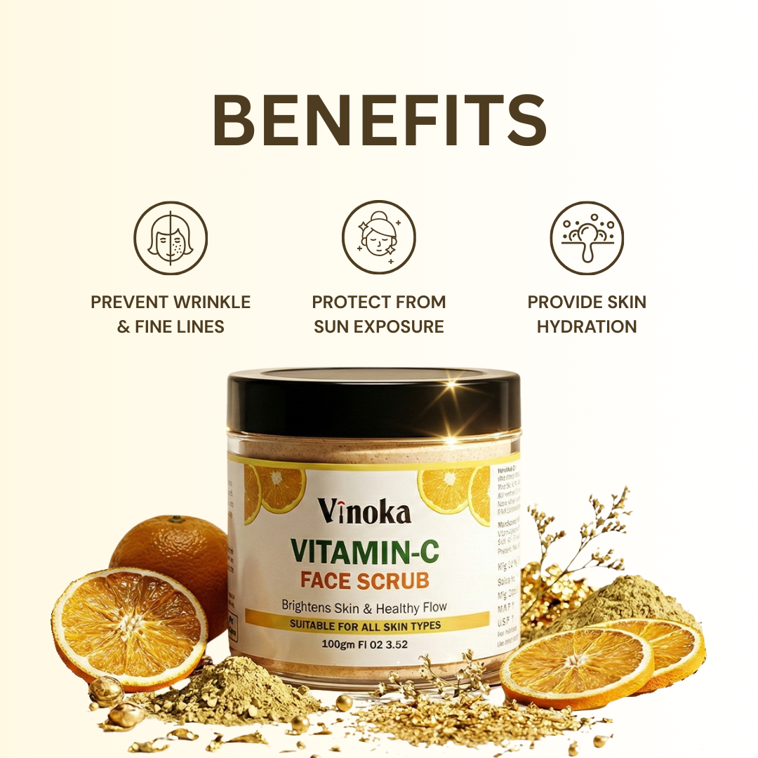 VINOKA Vitamin-C Face Scrub – 100gm